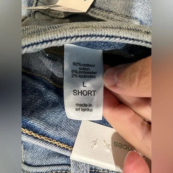 New NWT Maurice’s distressed high rise jeans jeggings denim flex L large short - Picture 10 of 11